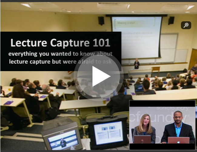 Lecture Capture 101: everything you wanted to know about lecture capture but were afraid to ask